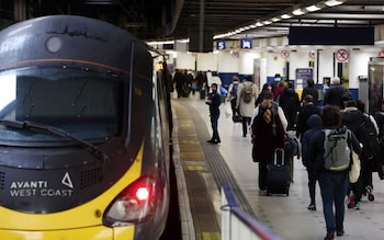 Commuters at Euston station