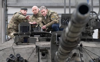 Sir Keir Starmer and his Defence Secretary John Healey with British Armed Force