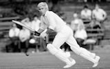 David Steele batting for Northamptonshire against Lancashire in the County Championship match at the County Ground in Northampton, 10th August 1977