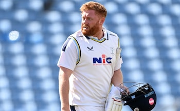 Jonny Bairstow heads for the pavilion after his  dismissal