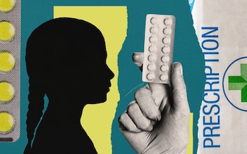 Illustration of child, prescription and medication